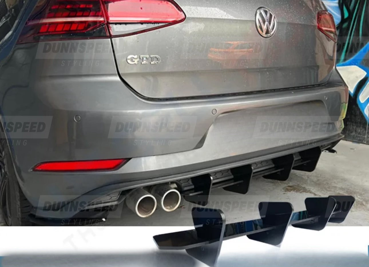 MK7.5 VW Golf GTD Rear Diffuser Extension