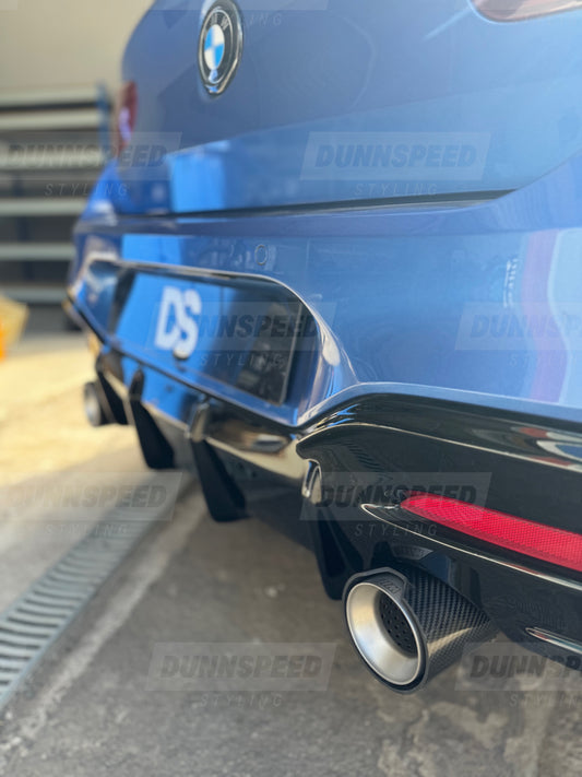 BMW 4” Carbon Fibre / Matte Silver M-Performance style exhaust tips