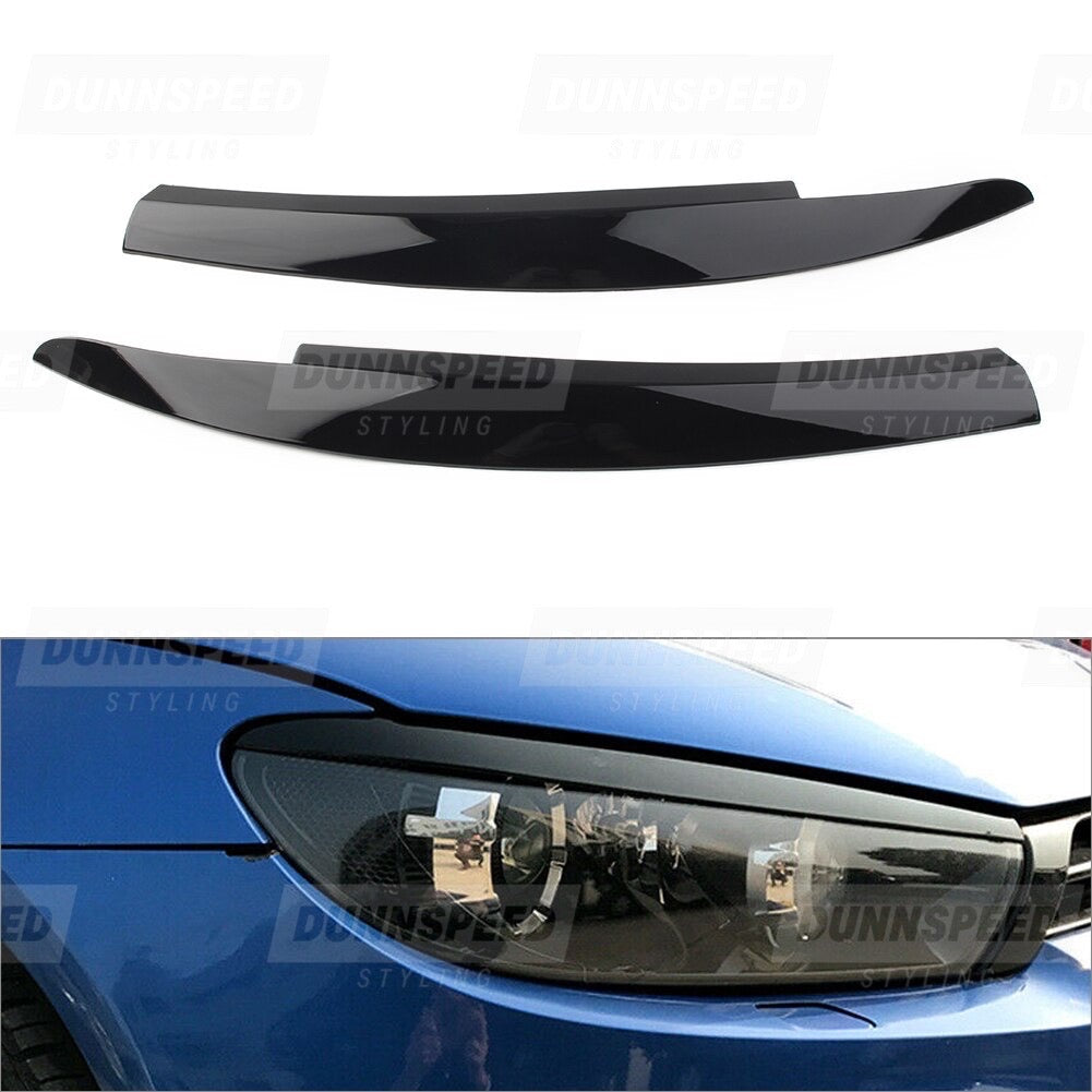 Volkswagen Scirocco Headlight Eyebrows 08-17 Glossy Black