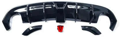 MK3.5 Volkswagen Scirocco R Gloss Black Rear Diffuser With F1 Brake Light