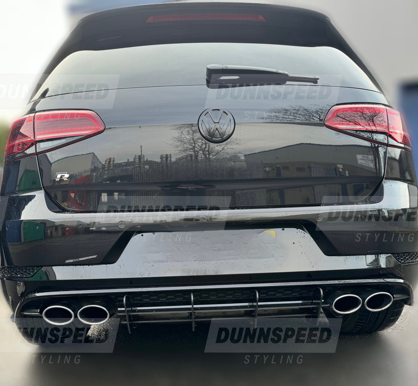 MK7.5 VW Golf R Rear Blade Diffuser