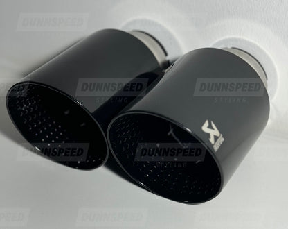 Akrapović 4” Exhaust Tips - Gloss Black