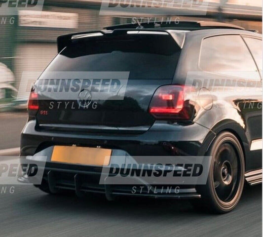 VW Polo MK5 6R 6C GTI R Oettinger Style Gloss Black Rear Boot Spoiler 2009-2017