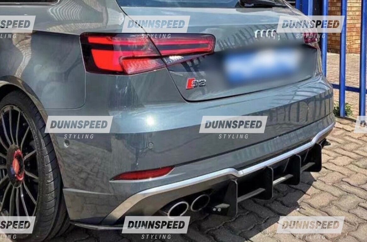 Audi S3 8V Sportback Rear Blade Diffuser 2017-2020 Body Kit Spoiler Hatchback